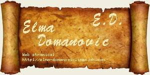 Elma Domanović vizit kartica